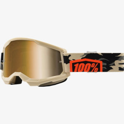 Мото очки 100% STRATA 2 Goggle Kombat - True Gold Lens, Mirror Lens