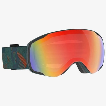 маска горнолыжная SCOTT VAPOR LS sombre green/pumpkin orange light sensitive red chrome