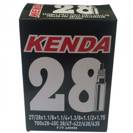 Велокамера универсальная KENDA 28&quot; 700x28-45C, нипель A/V 48 мм,в коробочке