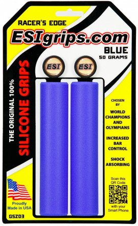 Грипсы ESI Racer&#039;s Edge Blue (синие)