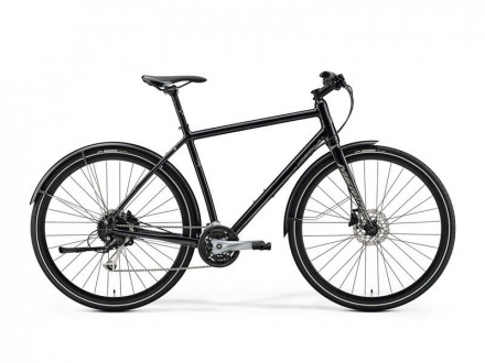 Велосипед Merida CROSSWAY URBAN 100 GLOSSY BLACK (SILVER)