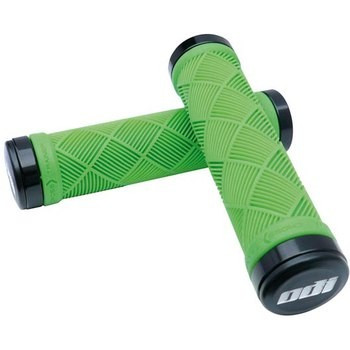Грипсы ODI Cross Trainer MTB Lock-On Bonus Pack Black w/Green Clamps, черные с зелеными замками