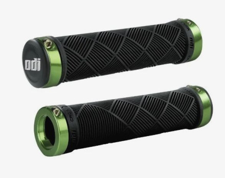 Грипсы ODI Cross Trainer MTB Lock-On Bonus Pack Black w/Green Clamps, черные с зелеными замками