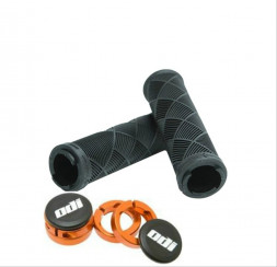 Грипсы ODI Cross Trainer MTB Lock-On Bonus Pack Black w/Orange Clamps, черные с оранжевыми замками