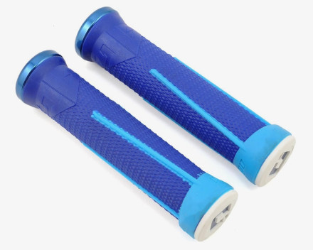 Грипсы AG-1 Signature Brt Blue/Lt Blue w/ Blue clamps (синие с синими замками)
