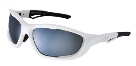 Очки Shimano S60-Х PL, оправа: матов белая/ линзы: серые зеркальн поляризов.
