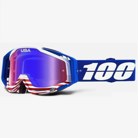 Мото очки 100% RACECRAFT Goggle Anthem - Mirror Red/Blue Lens, Mirror Lens