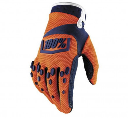 Детские мото перчатки Ride 100% AIRMATIC Glove Orange/Navy Youth