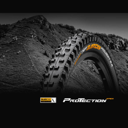 Покрышка Continental Der Baron 2.4 Projekt, 26&quot;x2.40, 60-559, Foldable, BlackChili, ProTection Apex, Skin, 900гр., черный