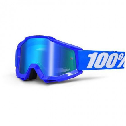 Маска ACCURI Moto Goggle Reflex Blue - Mirror Blue Lens