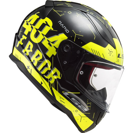 Мотошолом LS2 FF353 Rapid Player Hi-Vis Yellow Black