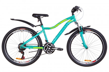 Велосипед 26&quot; Discovery KELLY AM 14G Vbr рама-15&quot; St зеленый с крылом Pl 2019