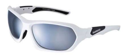 Очки Shimano S41-Х, оправа: белые матовые/ линзы: дымчатые серебр зеркальные, +оранжевые