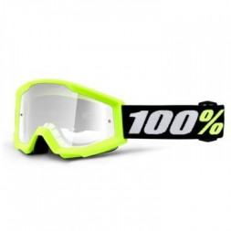 Детские мото очки 100% STRATA MINI Goggle Yellow - Clear Lens, Clear Lens