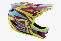 Вело шлем фуллфейс TLD D4 Composite Slash Purple/Yellow
